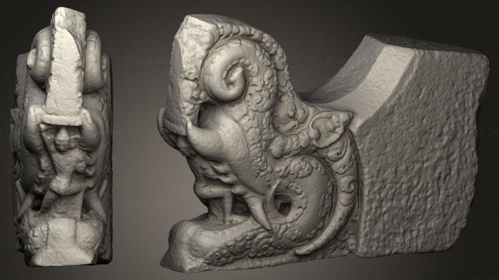Статуэтки и статуи разные (Макара 7 век, STKR_0283) 3D модель для ЧПУ станка